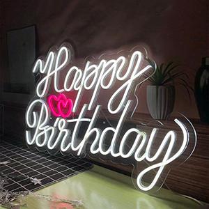 Happy Birthday Neon Signs Lights Lamp Custom