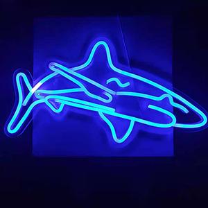 Shark Neon Sign Wall Art Custom Neon Light Logo Lamp