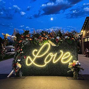 Wedding Love Neon Sign Custom LED Light Design Wall Art Decor Lamp 